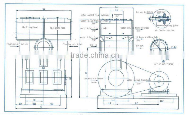 WLW-1200B,2400B oilness vertical single stage piston vacuum pump