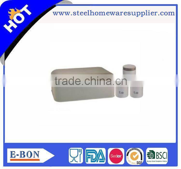 Latest technology stainless steel bread box and canister set