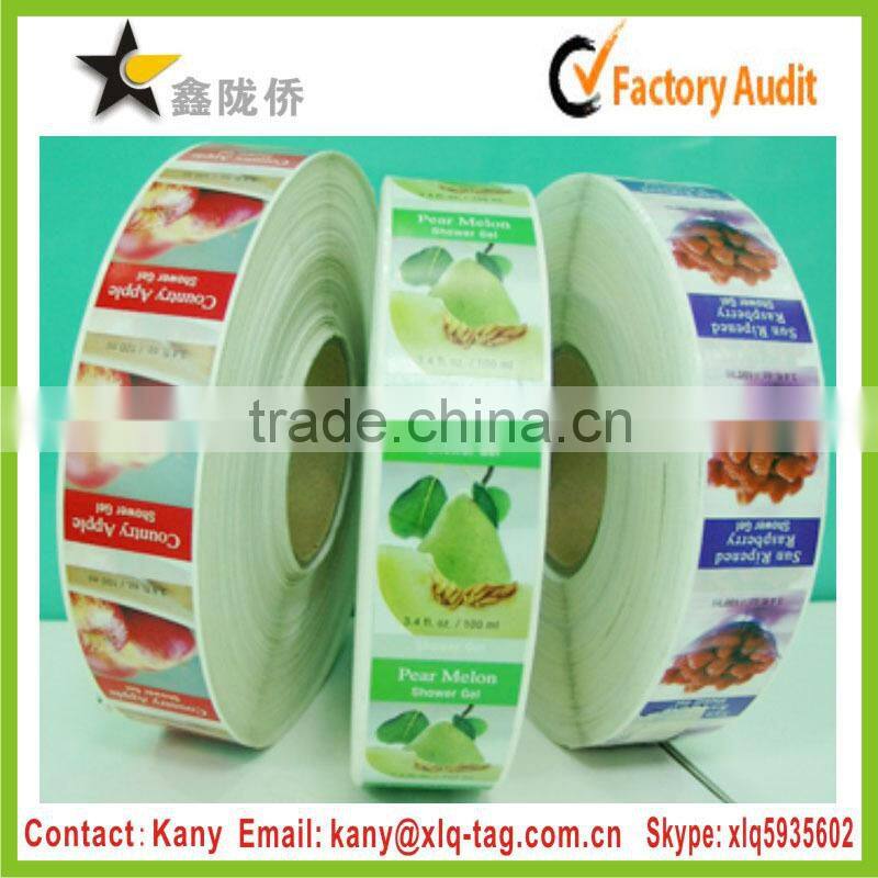 2015 Hot Promotion Cheap custom white paper roll self-adhesive sticker