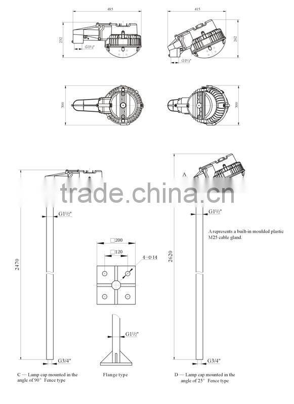 Industry Weather Proof Electromagentic Induction Energy-Saving Lamp Floodlight light fittings