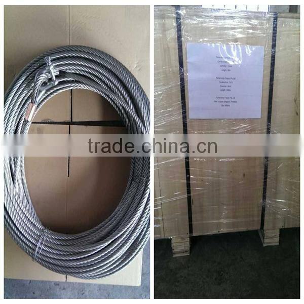 AISI304 Stainless steel wire rope sling 7x7 dia.8mm different length