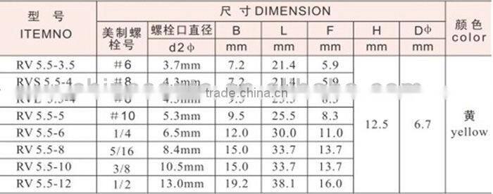 TO-JTK type insulated round copper terminal lugs