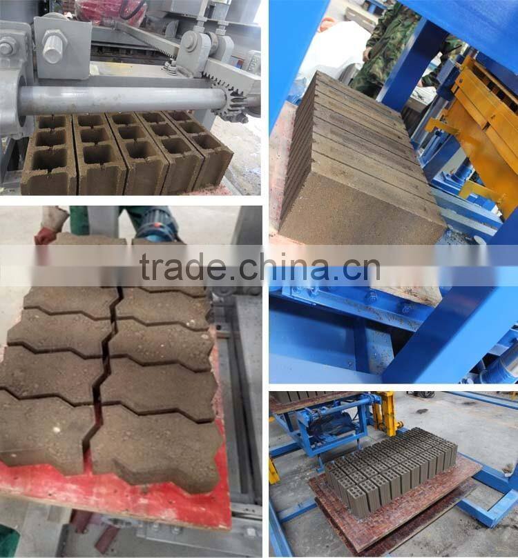 QT4-24 small scale semi-automatic brick making machine,vibration brick making machine