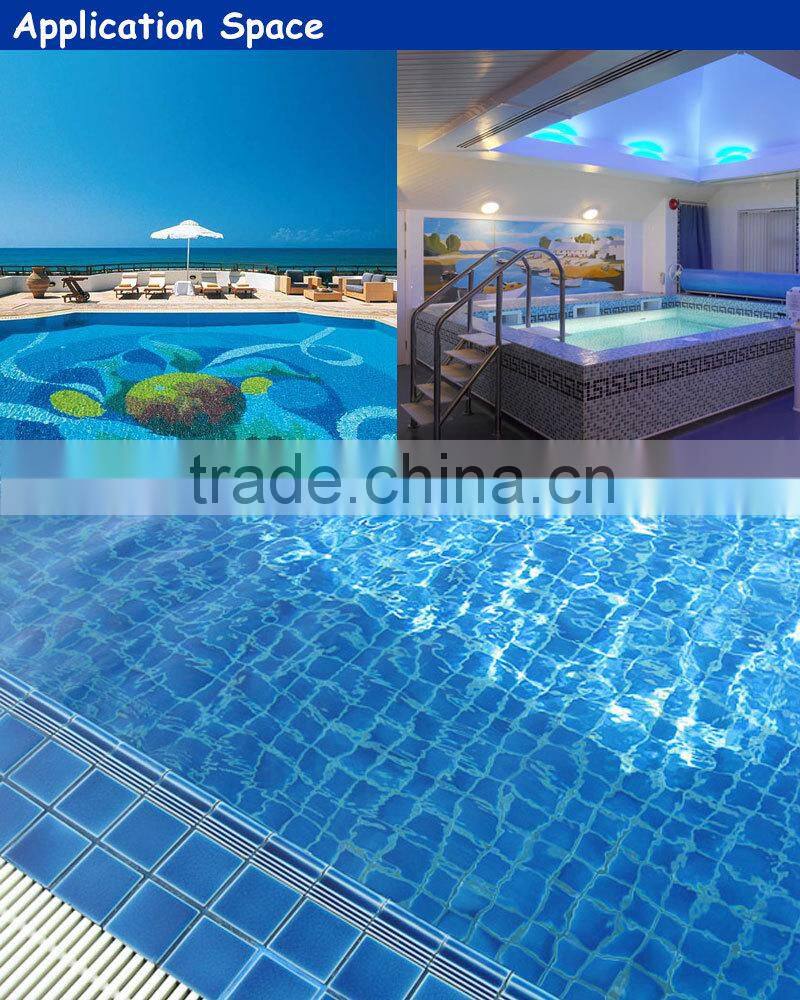 Custom dolphin pattern design swimming pool mosaic tile for pool