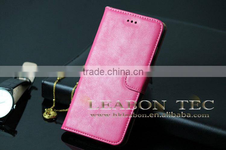 LEABON TEC new hot selling leather wallet case for iphone 6 plus, cell phone cover, mobile phone leather case for iphone 6 plus