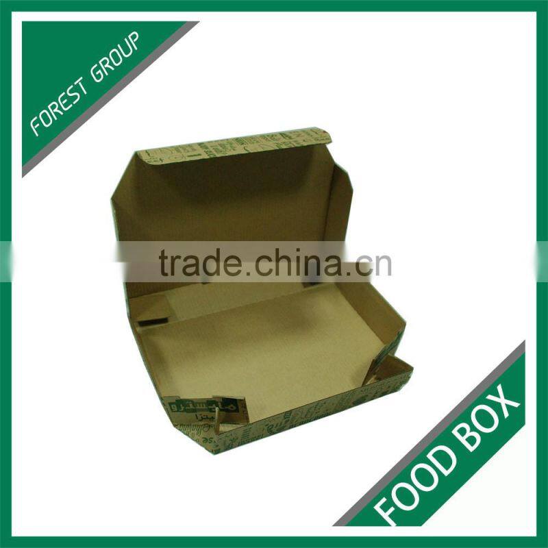 FOOD GRADE DISPOSABLE CORRUGATED FOOD TAKE AWAY BOX FOR PIZZA WITH PRINT