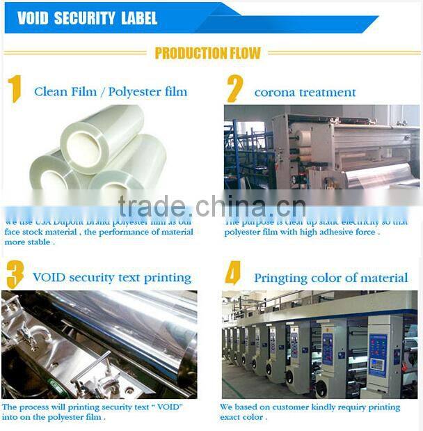 anti-theft seal box security void label