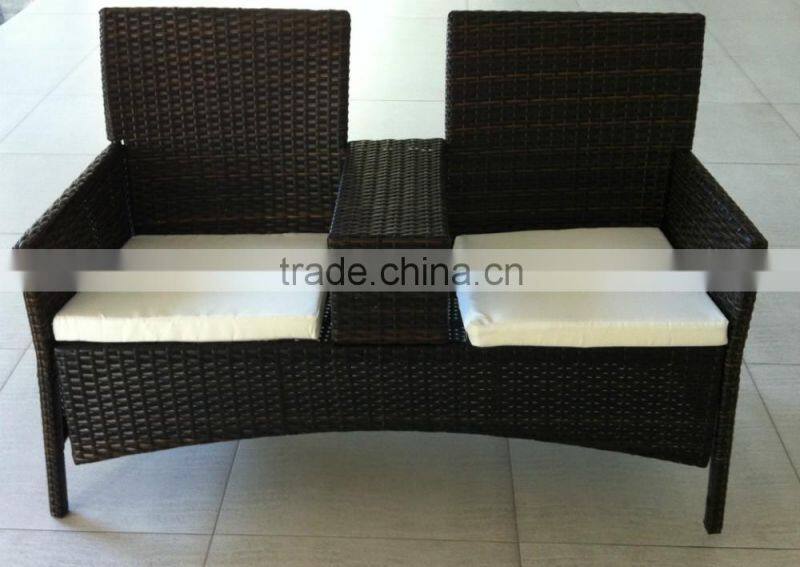 Hot selling Stackable Outdoor Garden Wicker Rattan Chair with foot rest KD