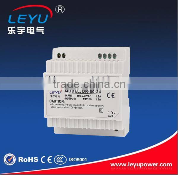 60w 12v 5A Single output Industrial Manufacture power supply 60w din rail plastic enclosures