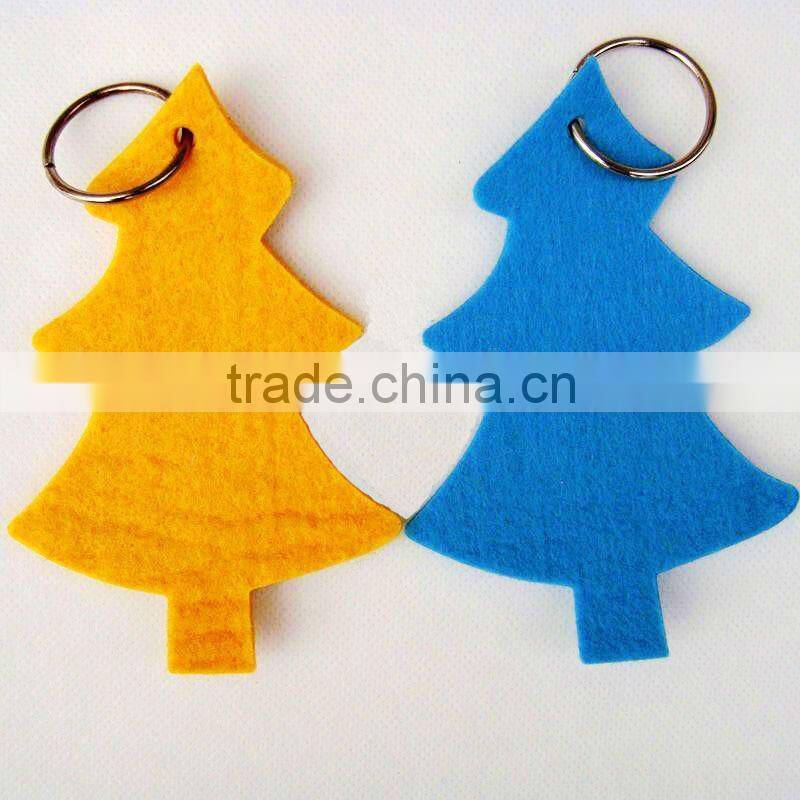 Promotional gift fish shape felt key holder with many colors in animal shape