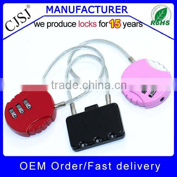 High Security Colorful digital combination cable lock