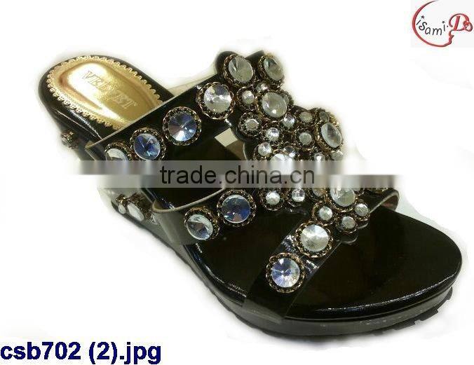 csb702 (8) New arrival fashion lady sandals with shone for wedding/party