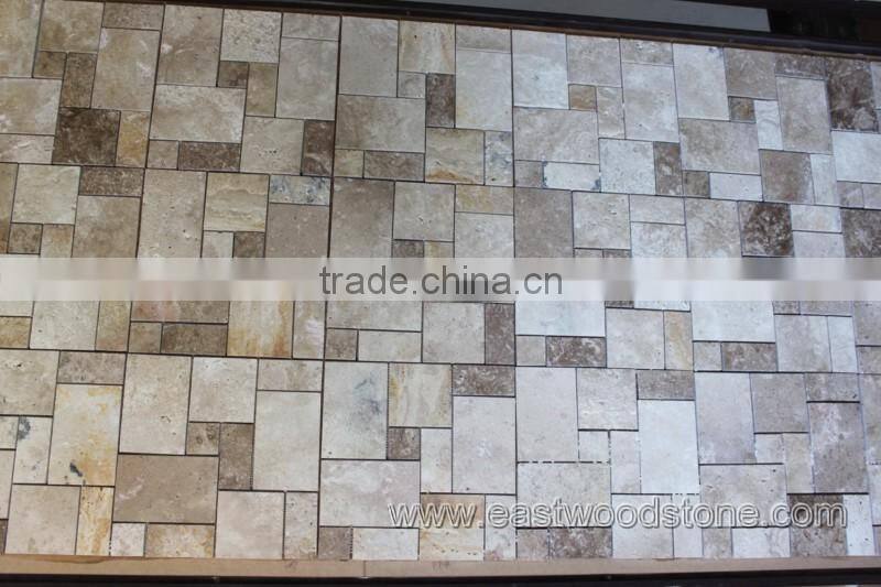 Multcolor Travertine Mosaic tiles
