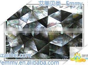 The newest irregular triangle black/gray mother of pearl seashell mosaic wall tile