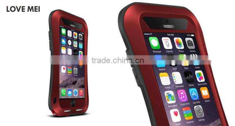 Love Mei Aluminum Metal Gorilla Waterproof Case Cover For Iphone 6 Plus