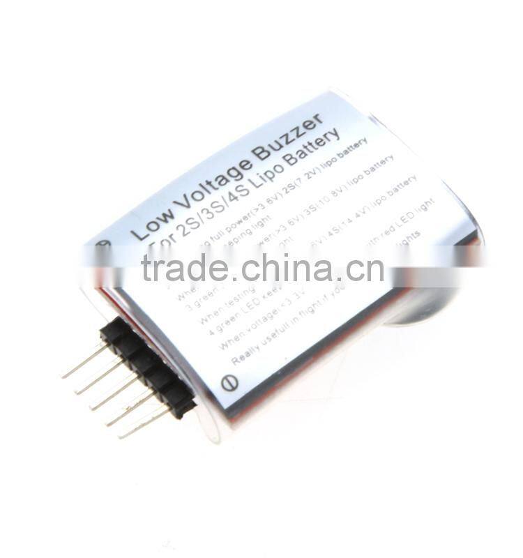 Dual Speaker Low Voltage Alarm Buzzer BB annunciator with LED 2S-4S for RC Model Lipo battery