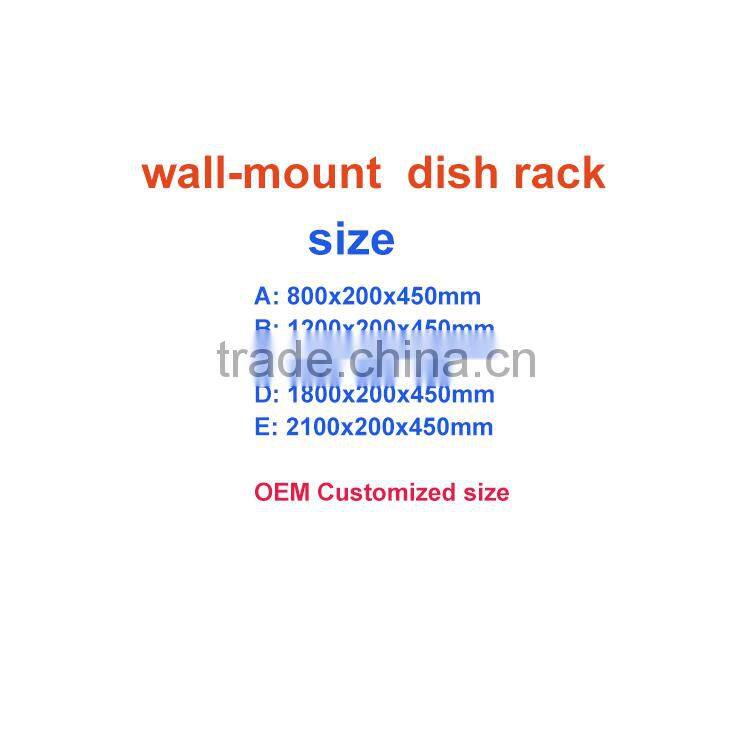 High quality hotel restaurent stainless steel kitchen wall mounting hanging tower rack