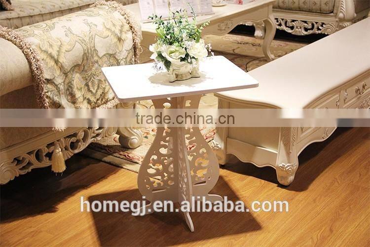 wholesale price furniture of white hollow out small tea table