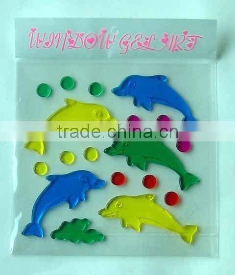 Happy birthday cakes shape kids cute puffy stickers/foam sticker for gift