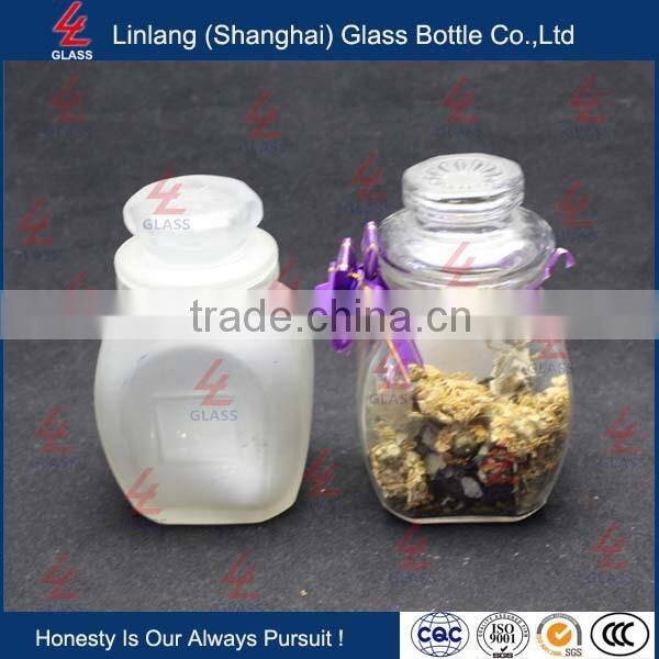 Long Exported Custom Made Glass Cookies Storage Jar