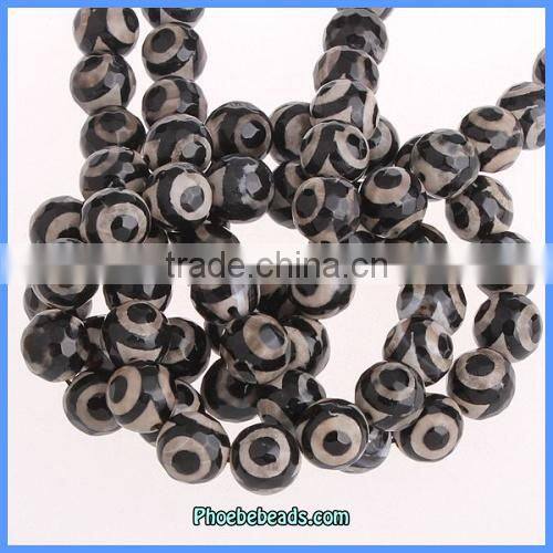 Wholesale Hot 10mm Round Onyx Evil Eye Agate Beads PBS-A1021