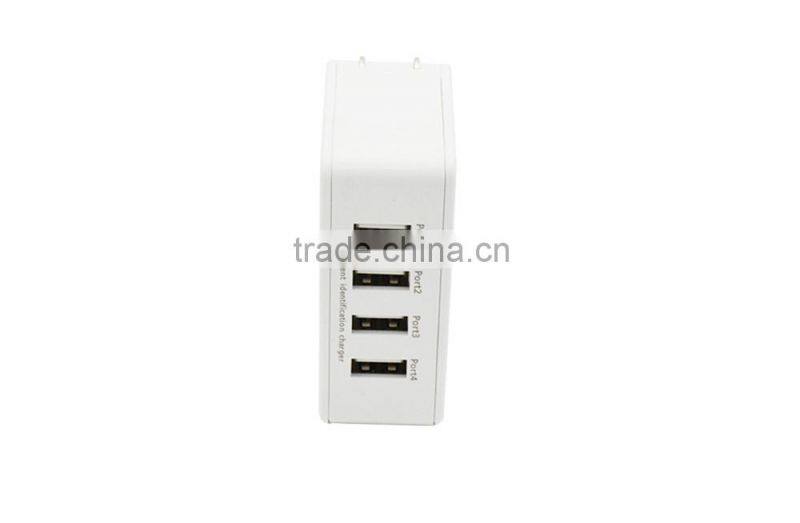 European Plug 4-PORT USB Charger Phone Charger