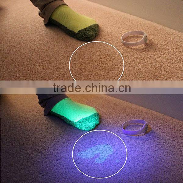 9 led 365nm uv flashlight for detecting fluorescer in cosmetics and baby stuff, Counterfeit Banknotes, Minerals, diamonds
