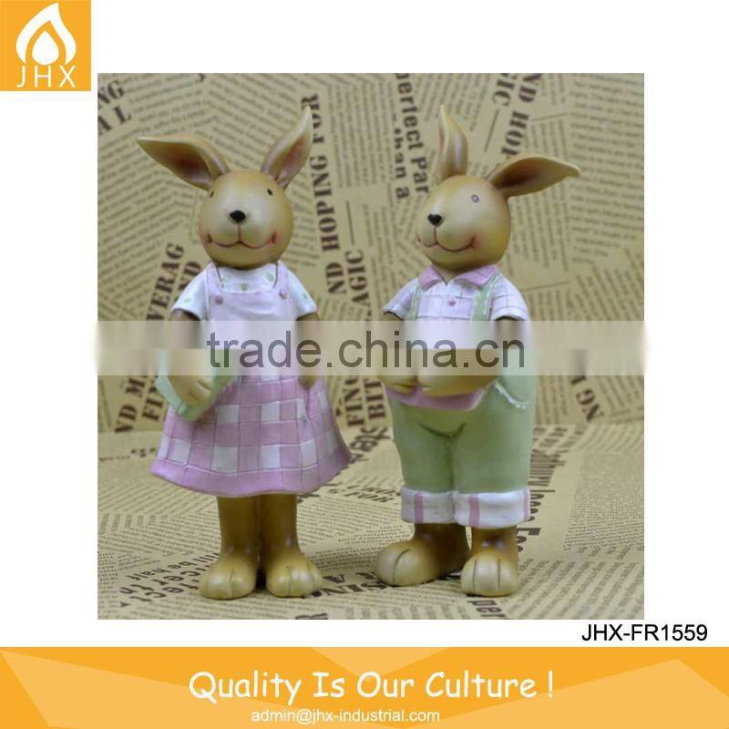 Happy Easter Decorative Rabbit Resin Bunny Easter Decoration
