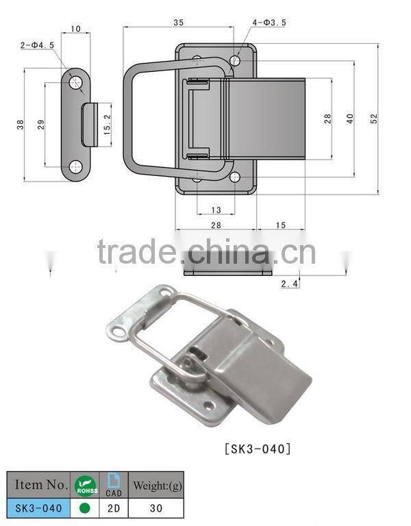 SK3-040 stainless steel (sus304) panel toggle latch
