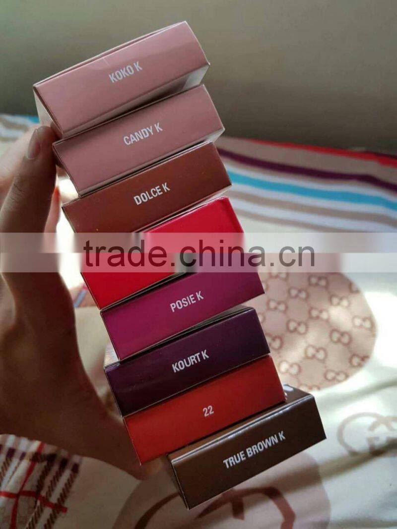 2016 new arrived High quality Kylie jenner Lip Kit lip gloss liquid lipstick matte 8 colors in stock