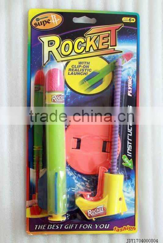 Newest eva rocket shooter toy,foam flying rocket shooting toy,eva shooter toy