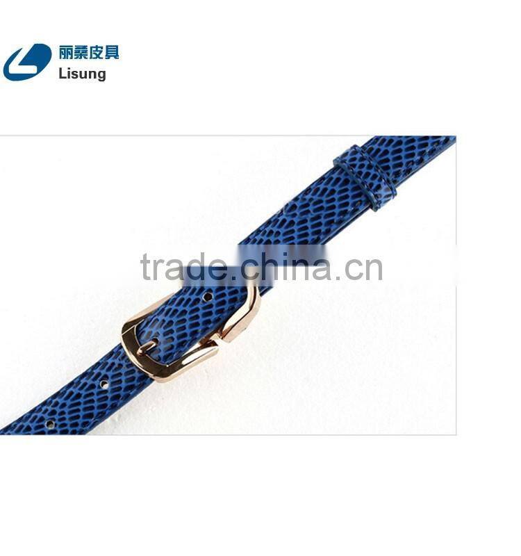 Fancy Rotatable Buckle Animal Skin Lady Design Belt