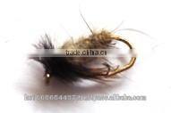 Peeking Caddis Cream Dry trout flies