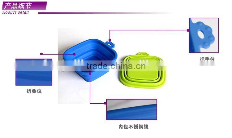 Convenient carry silicone folded wholesale lunch boxes/Eco lunch boxes