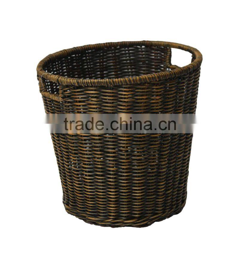 Nature fern storage basket with handle