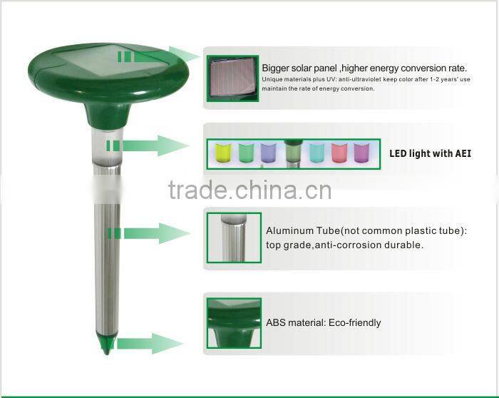Advanced Solar led light mole repeller for Garden Use