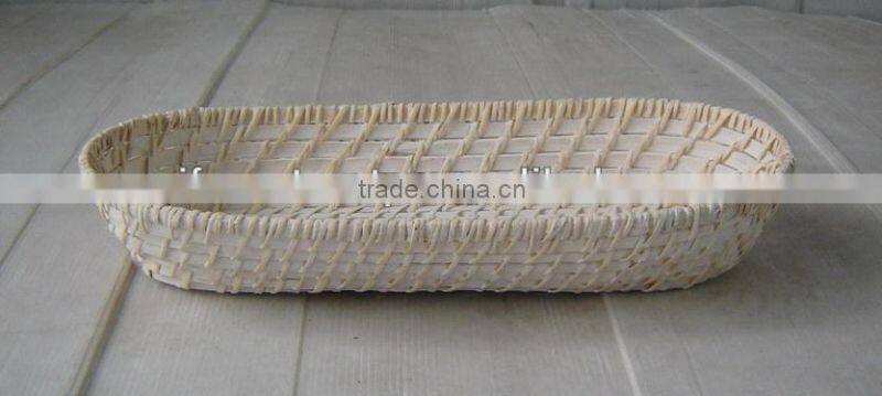 Handicraft product white bamboo tray