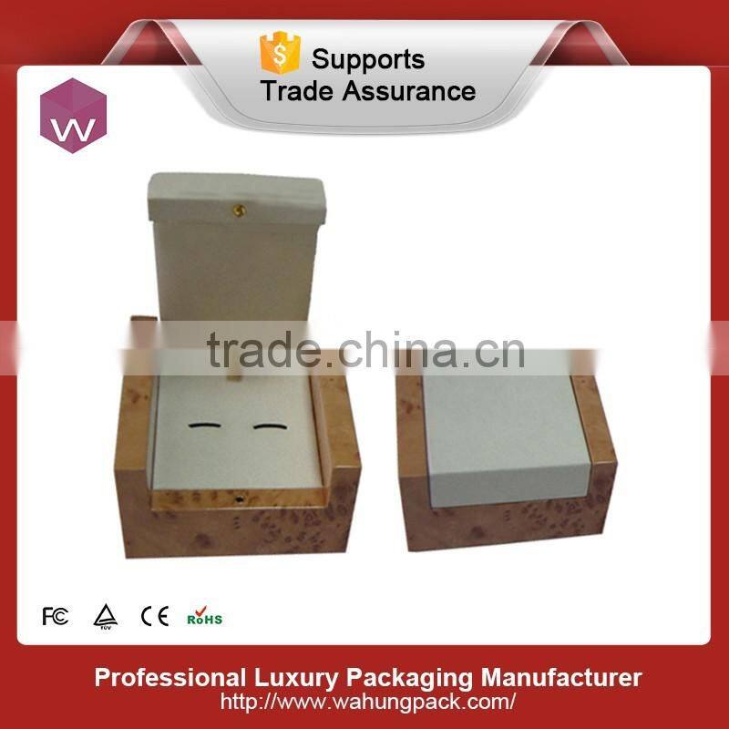 Small Single Cufflink Packaging Box /Cheap Wooden Cufflink Box Making China
