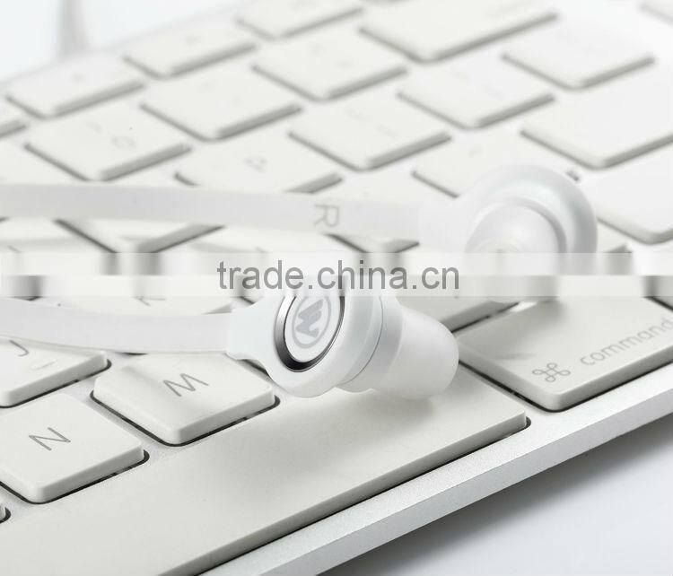 Hot sale flat cable in-ear earphone With Volume Remote