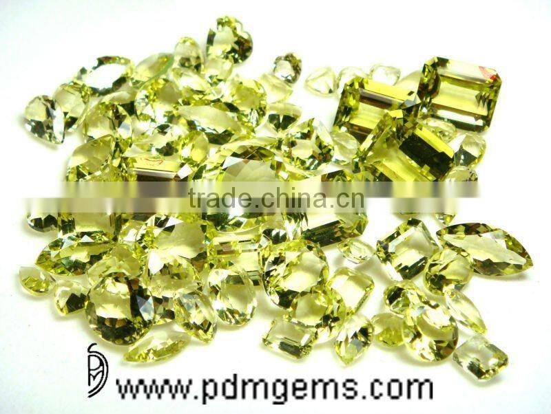 Lemon Quartz Mix Shape Cut Faceted Lot For Silver Jewelry From Jaipur