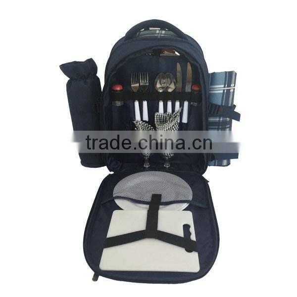 Enrich Picnic Backpack With Cooler Compartment,outdoor person picnic set for 2 person