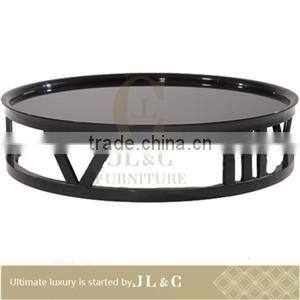 JS01-24 four seats sofa with solid wood real leather in living room from JL&C luxury furniture new design (China supplier)