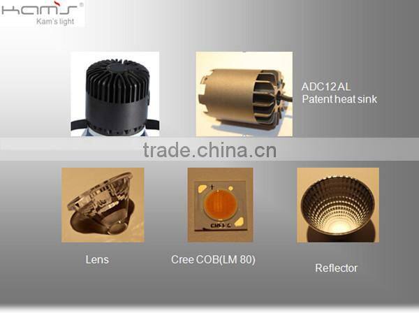 High Power Patent design Tiltable round LED Downlight