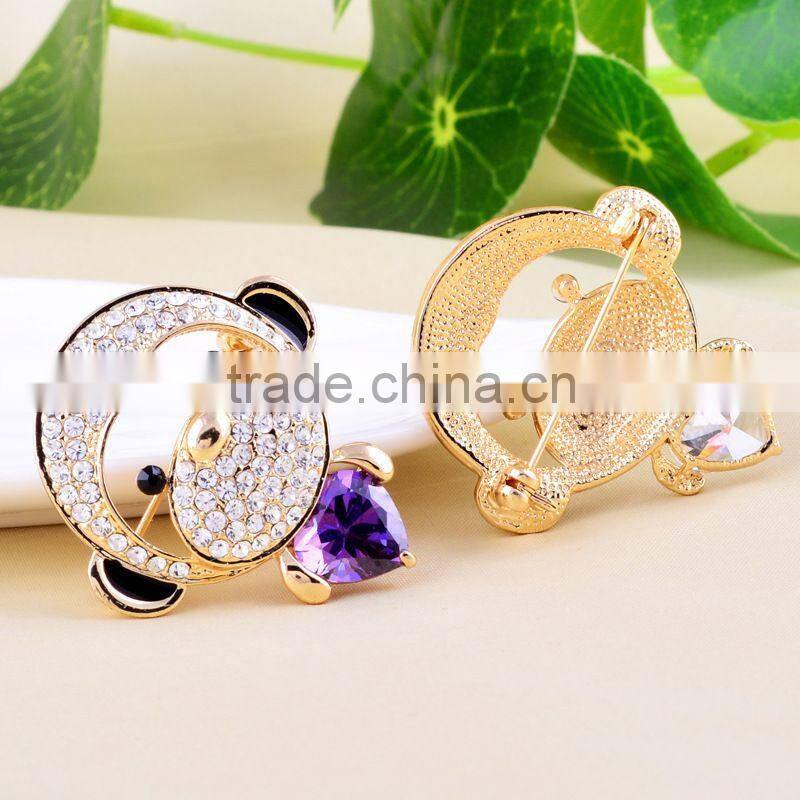 2016 new trendy Animal Brooch Crystal rhinestone cute monkey brooch