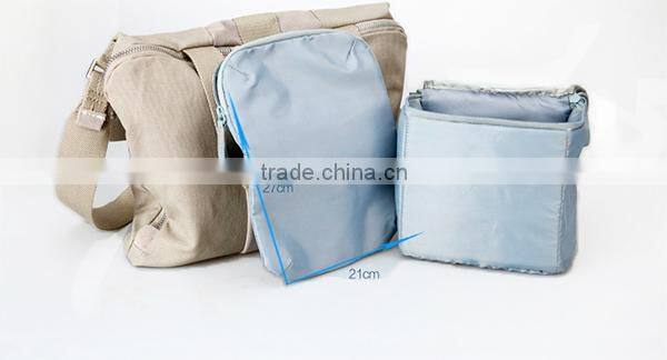 Fashionable Canvas w/Leather trim Dslr Camera Shoulder bag