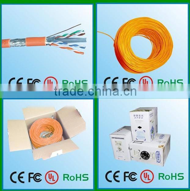 best price ftp utp cat5e lan cable 4pr 24awg/26AWG indoor ftp cable