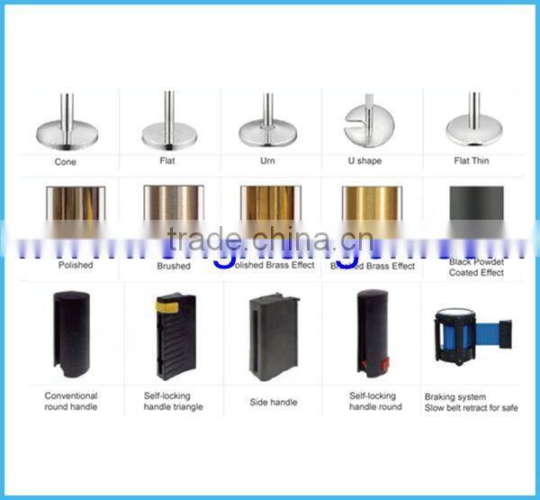 Double belts retractable queue stand/queue line stand/queue barrier