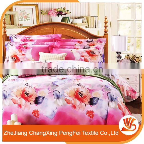 Fancy polyester customized printing bedsheet/quilt fabric