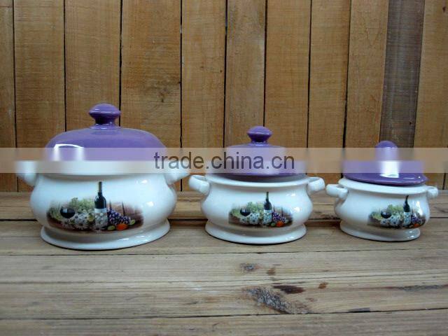 Manufacturer Type Handpainted Ceramic Round Biscuit Storage Container