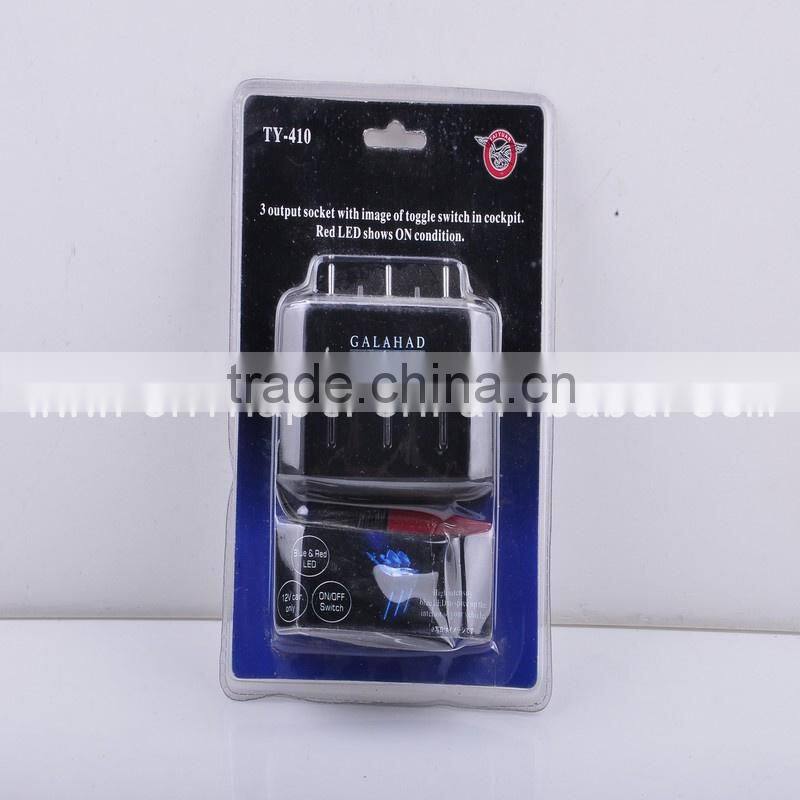 Blue Car Power Adapter Car Cigarette Charger Socket